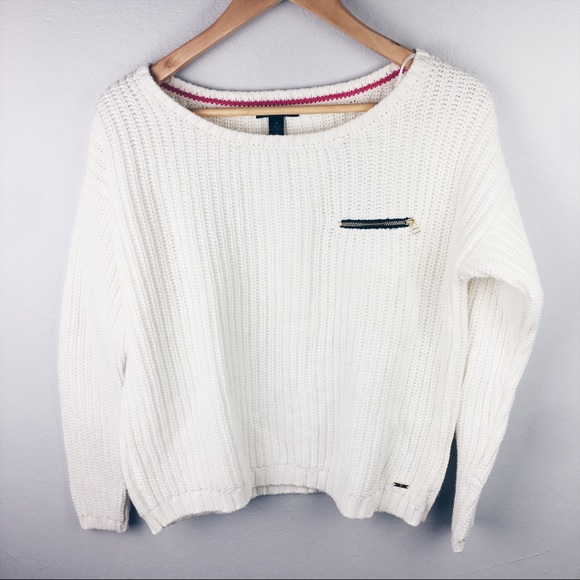 Tommy Hilfiger Chunky Knit Zip Pocket 